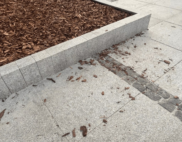 Palisada granitowa cała cięta jasnoszara STRZEGOM (10x10x100)